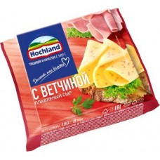 Сыр плавленый Hochland с ветчиной 45% 150г в магазинах Магнит