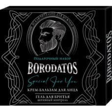 Подарочный набор Borodatos мужской Гель для бритья 75мл Крем после бритья 2в1 75мл в магазинах Магнит