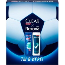 Подарочный набор Clear + Rexona Спорт Гель для душа 180мл + Шампунь 200мл в магазинах Магнит