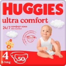 Подгузники Huggies Ultra Comfort 4 8-14кг 50шт в магазинах Магнит