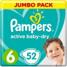 Подгузники Pampers Active Baby-dry размер 6 13-18кг 52шт в магазинах Магнит
