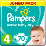 Подгузники Pampers Activebaby Maxi размер 4 7-14/9-14кг 70шт