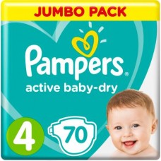 Подгузники Pampers Activebaby Maxi размер 4 7-14/9-14кг 70шт в ассортименте в магазинах Магнит