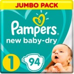 Подгузники Pampers New Baby Newborn размер 1 2-5кг 94шт