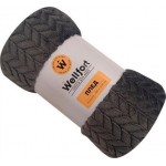 Плед Braid корал флис серый 180*200см