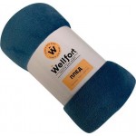 Плед корал флис голубой 150*200см