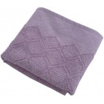 Полотенце махровое Ажур Жаккард розовое М 50х80см