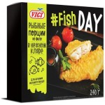 Филе рыбное Vici Fish Day в нежном кляре замороженное 240г Филе рыбное Vici Fish Day в нежном кляре замороженное 240г