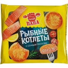 Котлеты Сытый папа рыбные лососевые 300г в магазинах Магнит