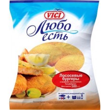 Лососевые бургеры VICI замороженные 500г в магазинах Магнит
