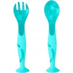 Набор Бытпласт ложечка и вилочка на присосе 4313120 Набор Бытпласт ложечка и вилочка на присосе 4313120