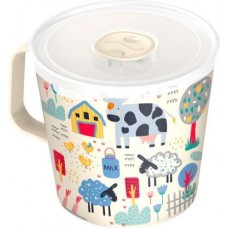 Контейнер-кружка Profit House с крышкой и декором 750мл в магазинах Магнит