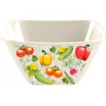 Миска Профит Хаус Bergamo пластиковая квадратная с декором 2л