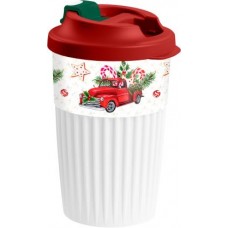 Стакан Бытпласт для горячих напитков с клапаном новогодний 450мл в магазинах Магнит