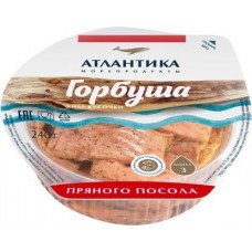 Горбуша Атлантика филе-кусочки пряного посола в масле 240г в магазинах Магнит