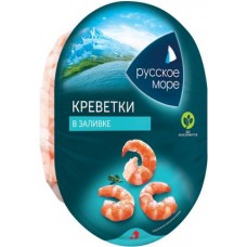 Креветки Русское море в заливке 180г в магазинах Магнит