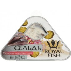 Сельдь Royal Fish По-польски со сливочным соусом лук-яблоко-огурец 120г в магазинах Магнит