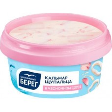 Щупальца кальмара Балтийский берег в чесночном соусе 210г в магазинах Магнит