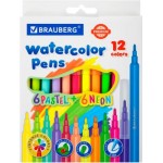 Фломастеры Brauberg 6 неоновых + 6 пастельных Фломастеры Brauberg 6 неоновых + 6 пастельных