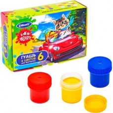 Гуашь 6 цветов 25мл картон/уп МиксФорум в магазинах Магнит