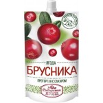 Брусника Сибирская ягода протертая с сахаром 280г