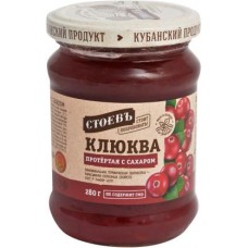 Клюква Стоевъ протертая с сахаром 280г в магазинах Магнит
