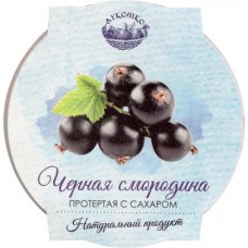 Смородина чёрная Северная Земля протертая с сахаром 200г в магазинах Магнит