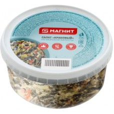 Салат Магнит из морской капусты с крабовыми палочками в майонезе 400г в магазинах Магнит