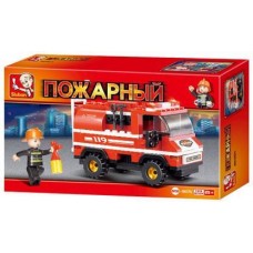 Конструктор Пожарная машина деталейская 133 детали в магазинах Магнит