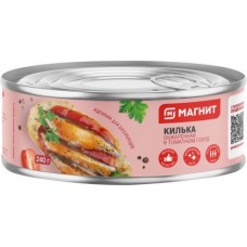 Килька Магнит обжаренная в томатном соусе 240г в магазинах Магнит
