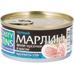 Марлин Tasty Tins черный филе-кусочки в масле 170г