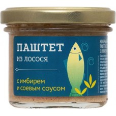 Паштет из лосося Медовый Дом Ферма Имбирь и соевый соус 100г в магазинах Магнит