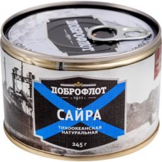 Сайра Доброфлот натуральная 245г в магазинах Магнит
