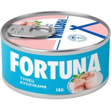 Тунец Fortuna кусочками 185г в магазинах Магнит