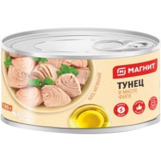 Тунец Магнит филе в масле 185г в магазинах Магнит