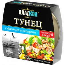 Тунец Владкон с фасолью и овощами 160г в магазинах Магнит