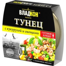 Тунец Владкон с кукурузой и овощами 160г в магазинах Магнит