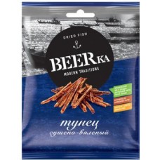 Тунец Beerka сушено-вяленый соломка 70г в магазинах Магнит