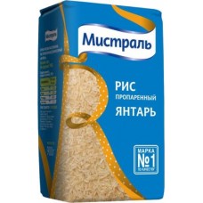 Рис Мистраль Янтарь пропаренный длиннозерный 900г в магазинах Магнит
