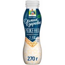 Ряженка Домик в Деревне 2.5% 270г в магазинах Магнит