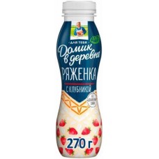 Ряженка Домик в Деревне с клубникой 2.1% 270г в магазинах Магнит