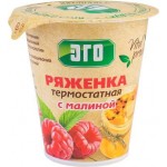 Ряженка Эго термостатная с малиной 9% 300г