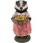 Фигурка садовая Енот с яблоками 23см