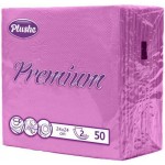 Бумажные салфетки Plushe Premium двухслойные 24х24 интенс 50 листов