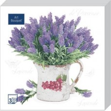 Салфетки бумажные Art Bouquet лаванда 33х33см 20шт в магазинах Магнит
