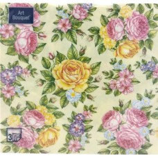 Салфетки бумажные ArtBouquet Поле роз 33*33см 3 слоя 20шт в магазинах Магнит