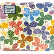 Салфетки бумажные Bouquet De Luxe Романтические бабочки 24*24см 3 слоя 25шт в магазинах Магнит