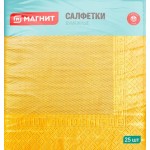 Салфетки бумажные Магнит интенсив 3 слоя 33*33см 25шт в ассортименте