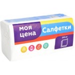 Салфетки бумажные Моя цена однослойные белые 250шт