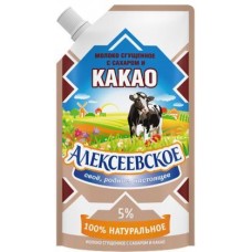 Молоко сгущенное Алексеевское с сахаром и какао 5% 270г в магазинах Магнит